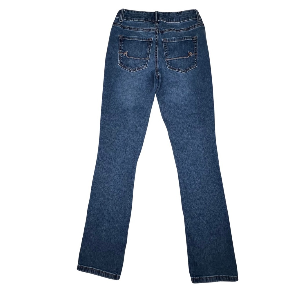 M Jeans by Maurices Straight Mid Rise Dark Sandblast Blue 0 Reg 737785 - Picture 3 of 15